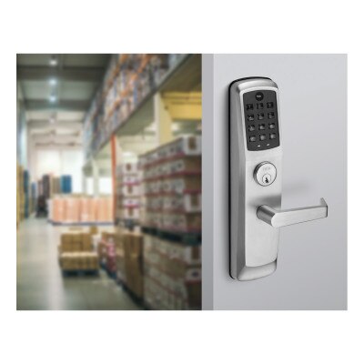 Yale nexTouch Z-Wave Plus v2 Pushbutton Keypad Exit Trim, Augusta Lever, Z-Wave 700, Satin Chrome